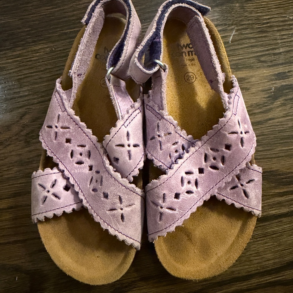 Pepe Kids Lavender Suede Sandals - Comfortable Summer Shoes
